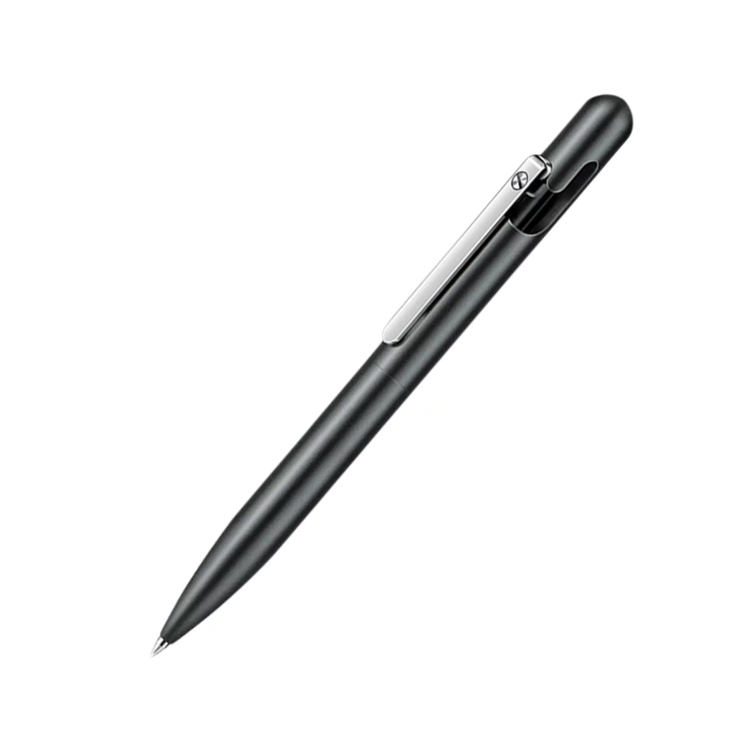 GNASEET Brushed Stainless Steel All-Metal Ballpoint Pen Black