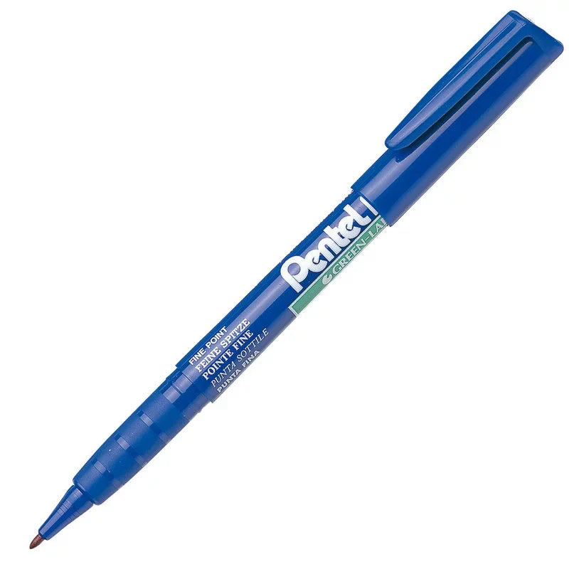 Pentel NMS50 Fine Point Permanent Marker 3 Pack 3 Blue