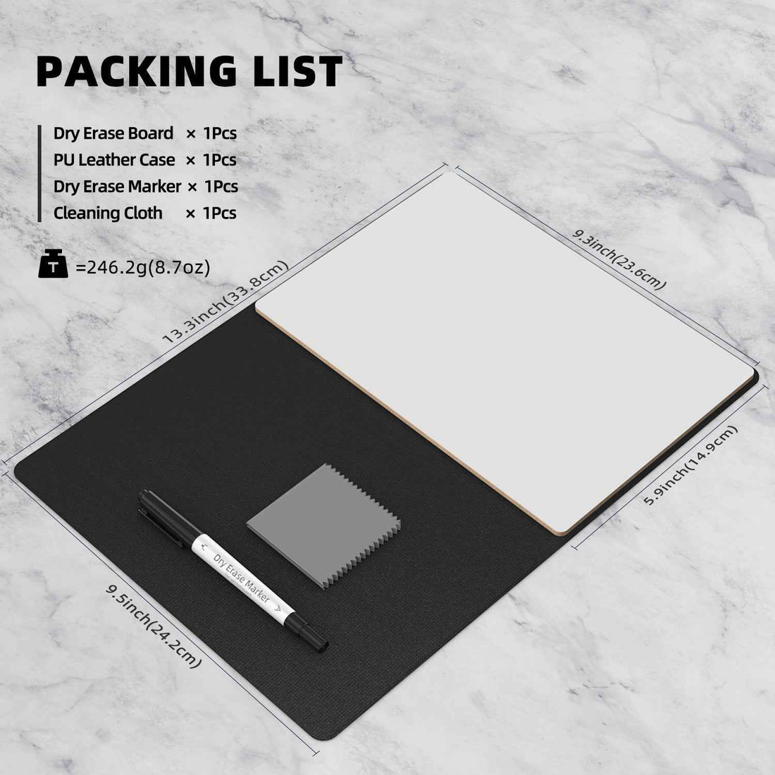Desktop Dry Erase Board,9.5" X 5.9" Small White Board with Stand