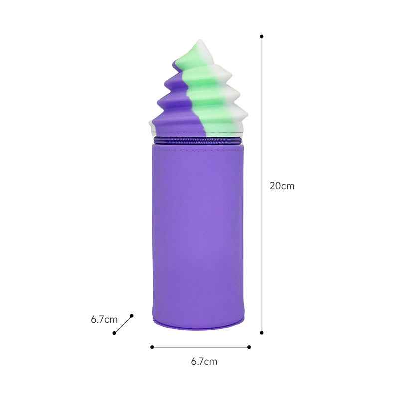 Eco-Friendly Silicone Ice Cream Pen Holder Purple