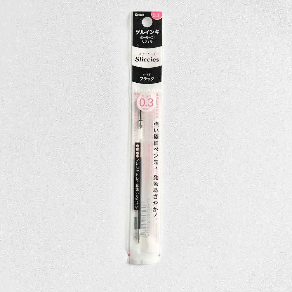 Pentel Sliccies Gel Multi Pen Refill - 0.3mm - 3 Pack Black