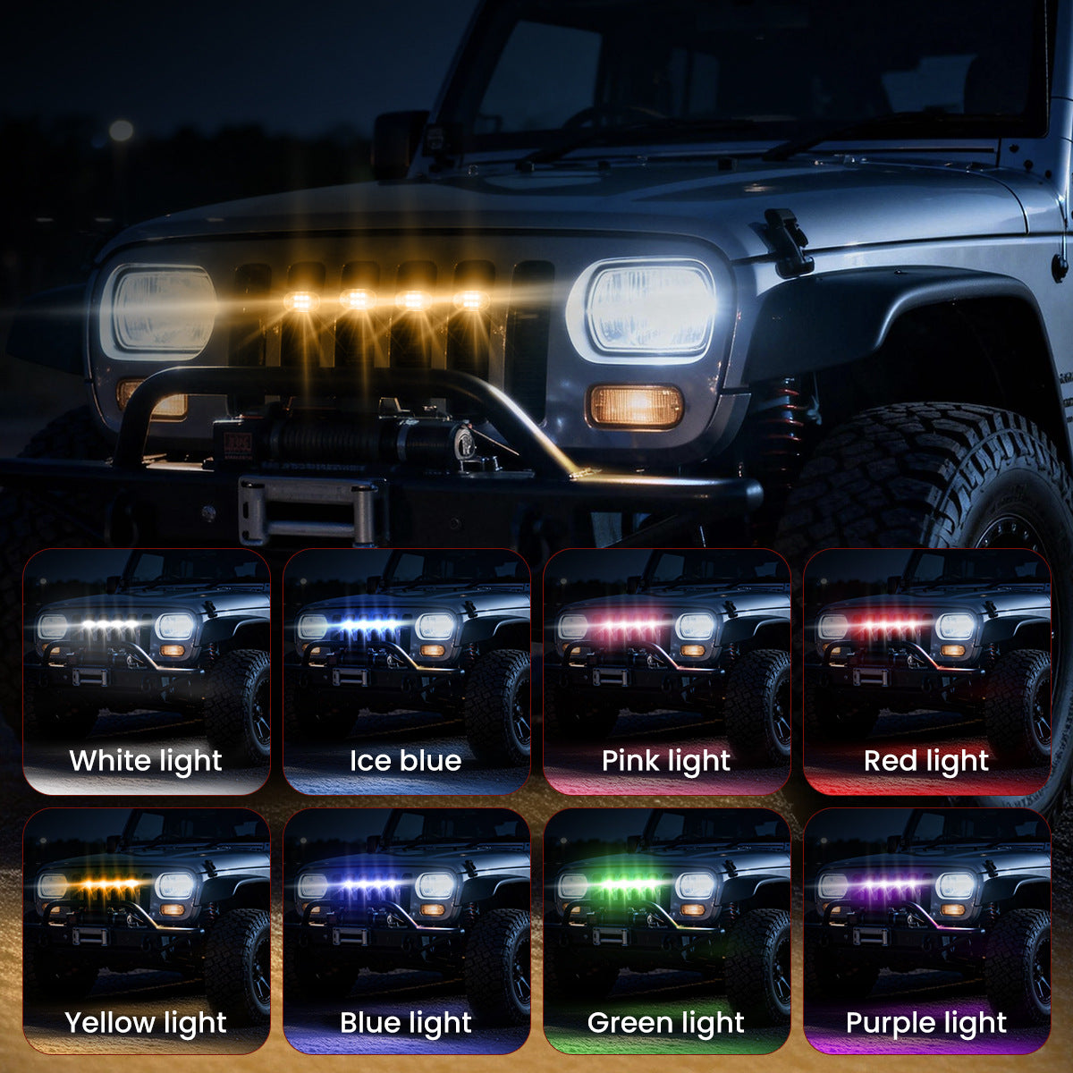 6LEDs Wireless LED Strobe Lights for Car with Remote Control
