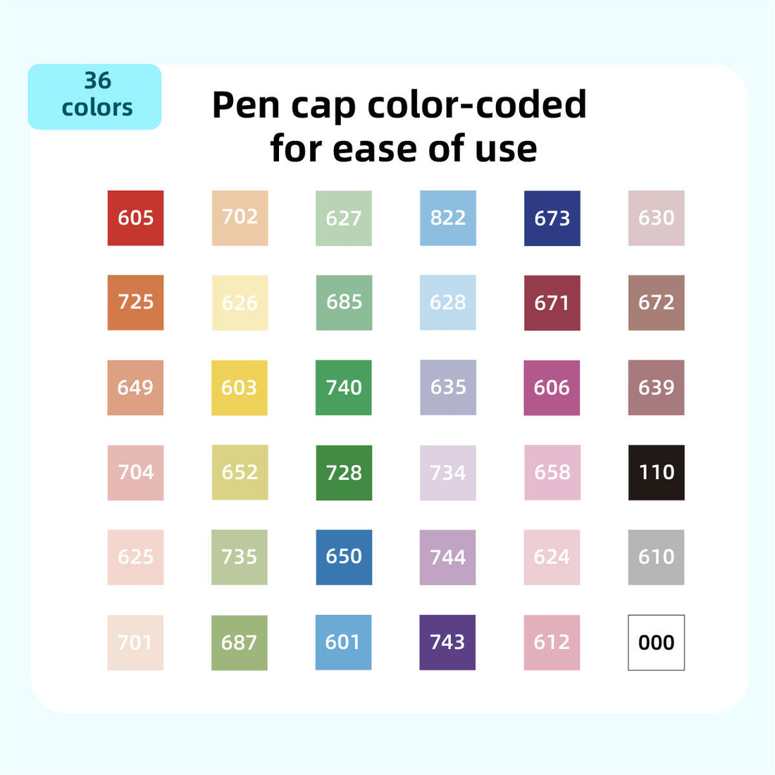 24/36/48 Colors Acrylic Marker Pens Brush Tip 24 Colors