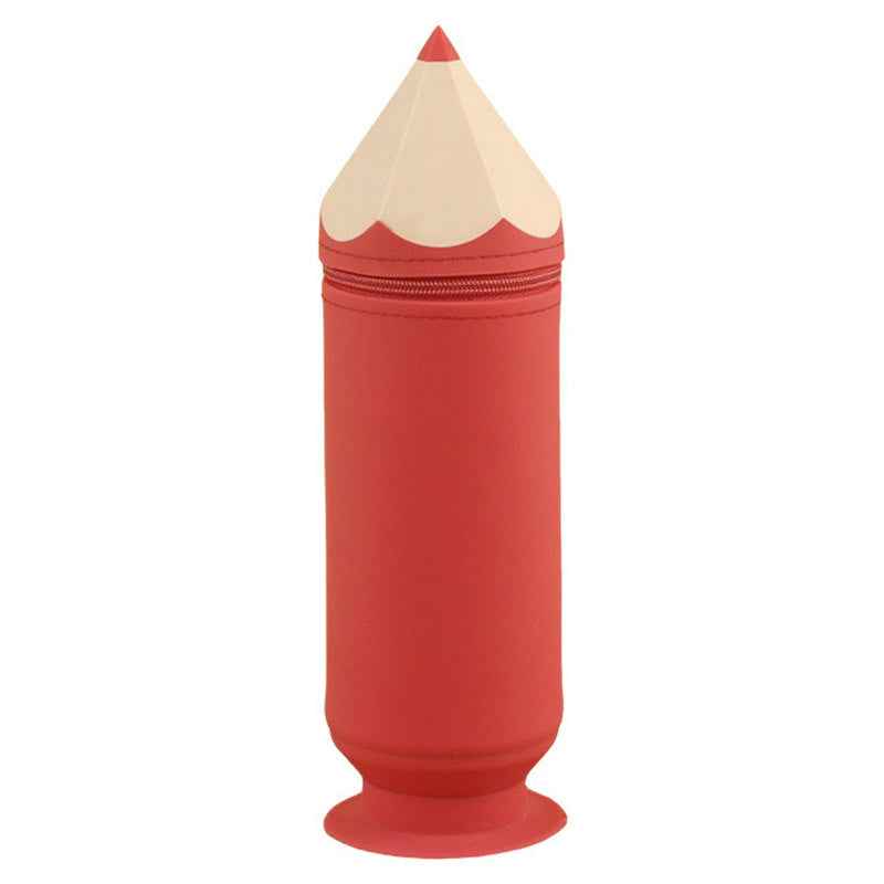 Silicone Pencil-Shaped Pen Holder with Suction Cup