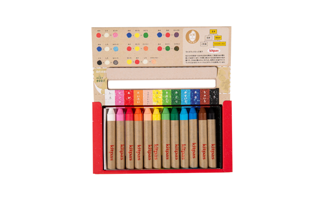 Kitpas Rice Bran Wax Art Crayons - 6/12/16/24 Colors 6 Color