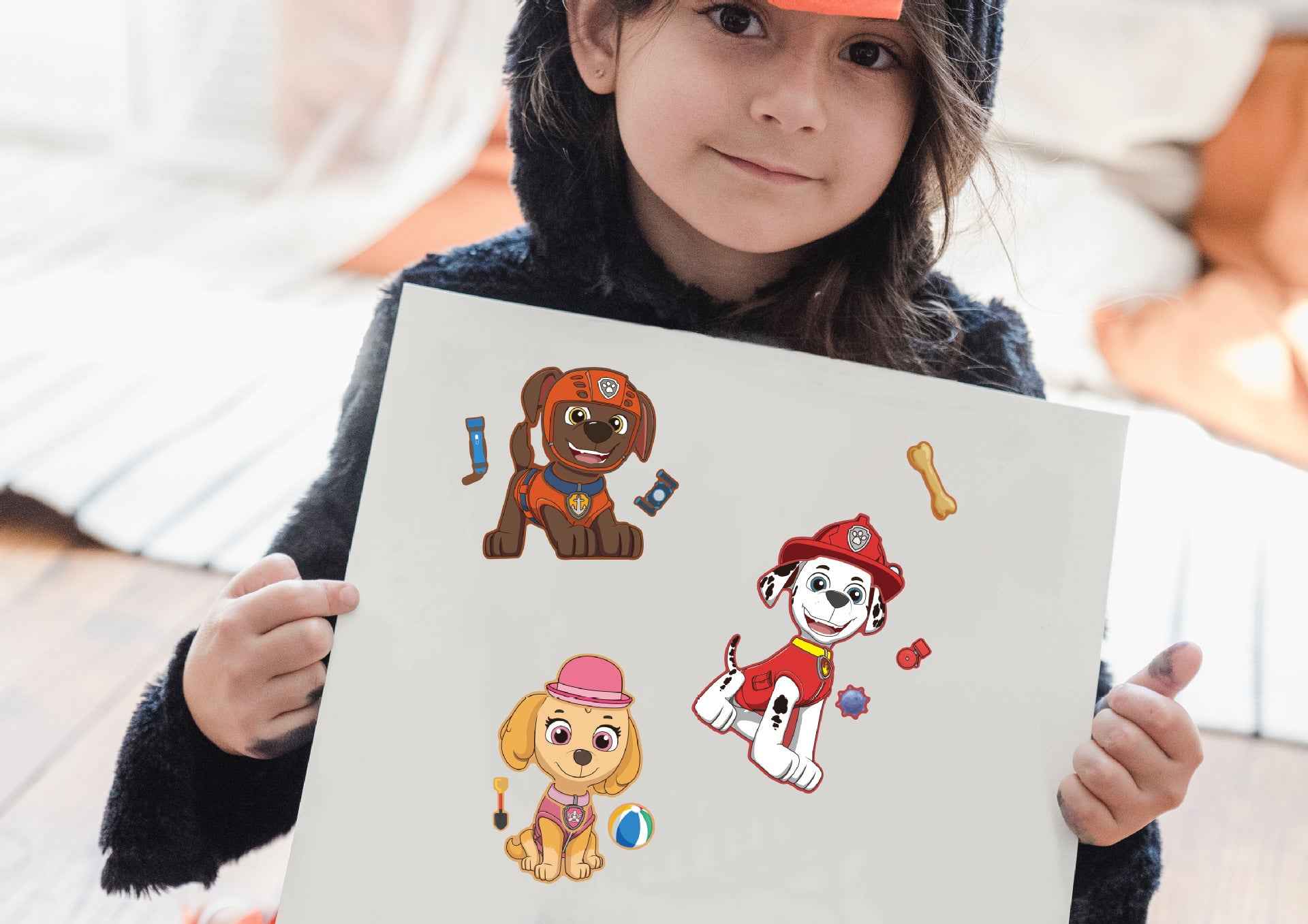 32 Sheets PAW Patrol Make a Face DIY Stickers for Kids