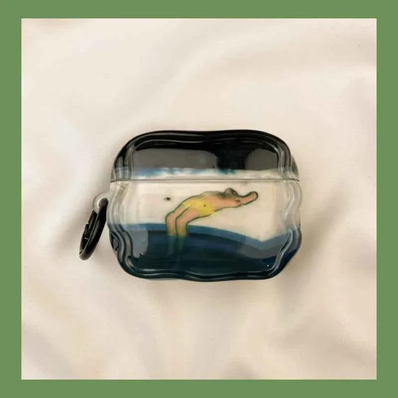 Relaxing Oil Painting Style AirPods Case A
