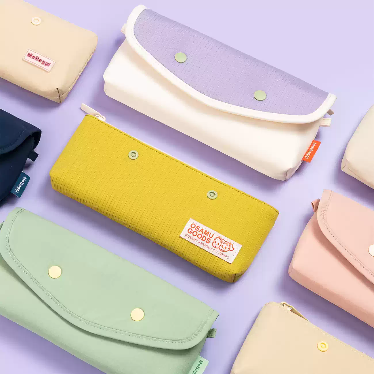 M&G Mobaggi Color-Block Snap Button Pencil Case 2in1 Detachable