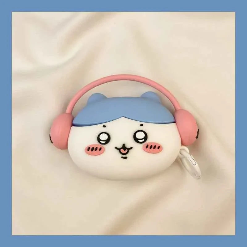 Cartoon Headphone-Wearing Usagi AirPods Case A