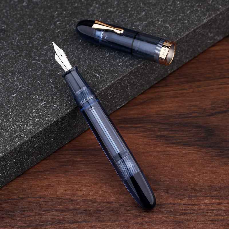 Majohn C4 Eyedropper Fountain Pen Transparent Acrylic with Box Fog Blue