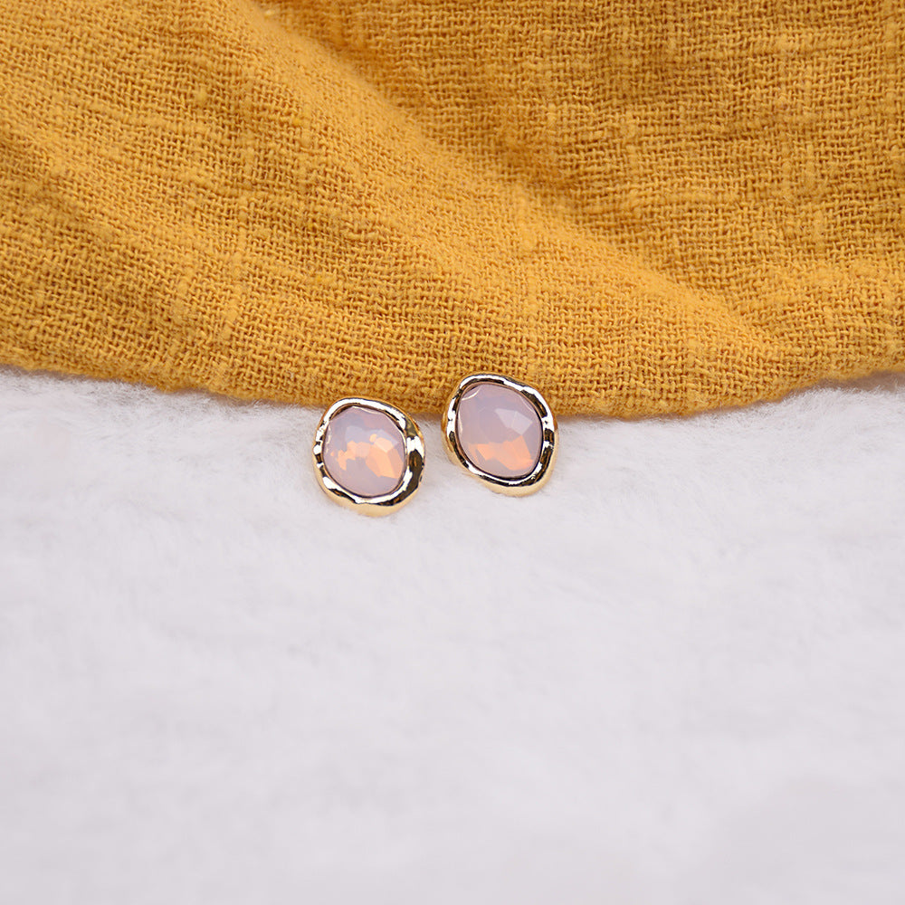 11x14mm Marquise-Blusenknöpfe, rosa Resin mit goldfarbener Metallumrandung