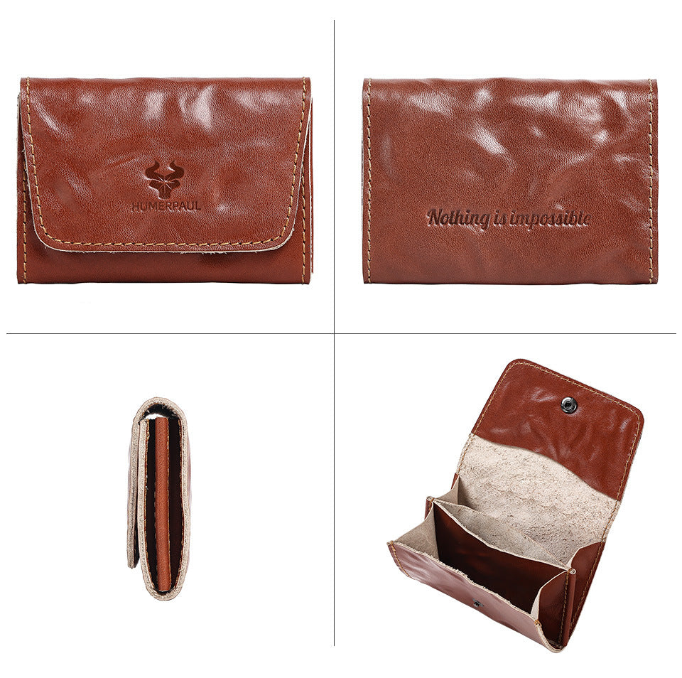 Handcrafted Tanned Leather Credit Card Wallet