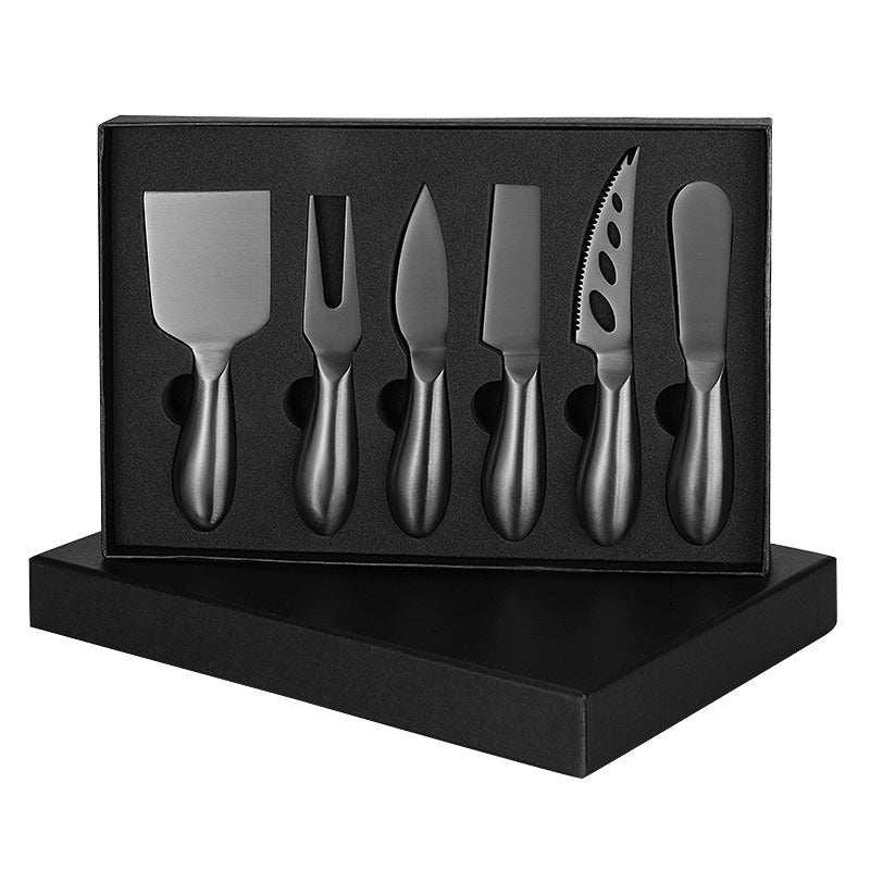 Stainless Steel Cheese Knife Set | 6-Piece Hollow Handle Knife, Fork & Spreader Kit