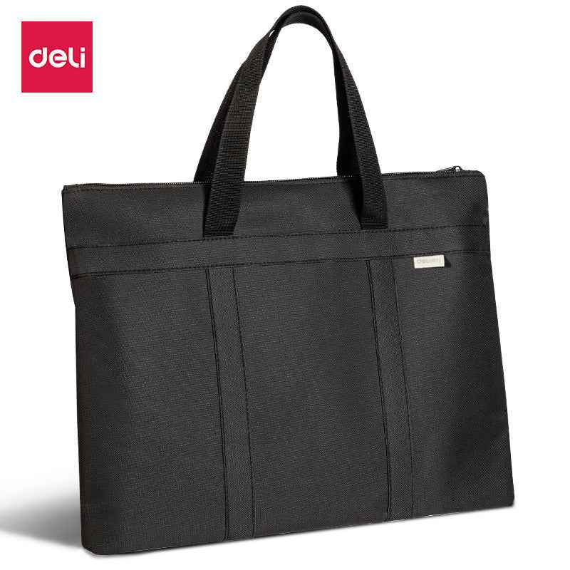 DELI 63788 Multi-Layer 600D Oxford Cloth Laptop Document Bag Black