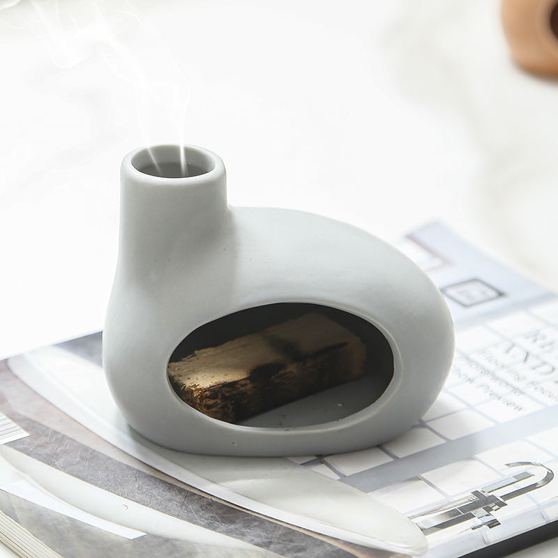 Ceramic Palo Santo Holder Grey