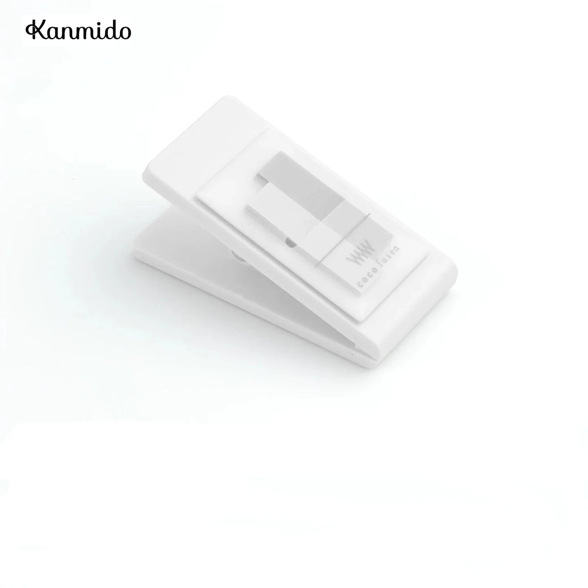 Kanmido Miniclip Coco Fusen MY FAVE Clip Sticky Note Dispenser | Refillable Index Tabs | 2 x 30 Sheets White