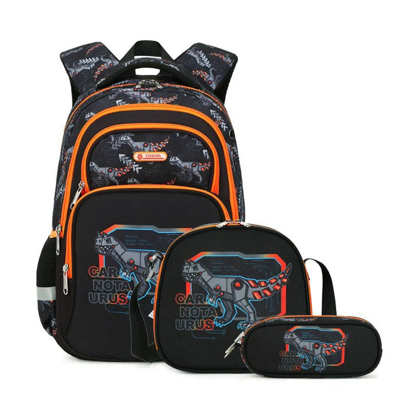 School Backpack Pencil Lunch Bag 3in1 for Boys and Girls Kids 12