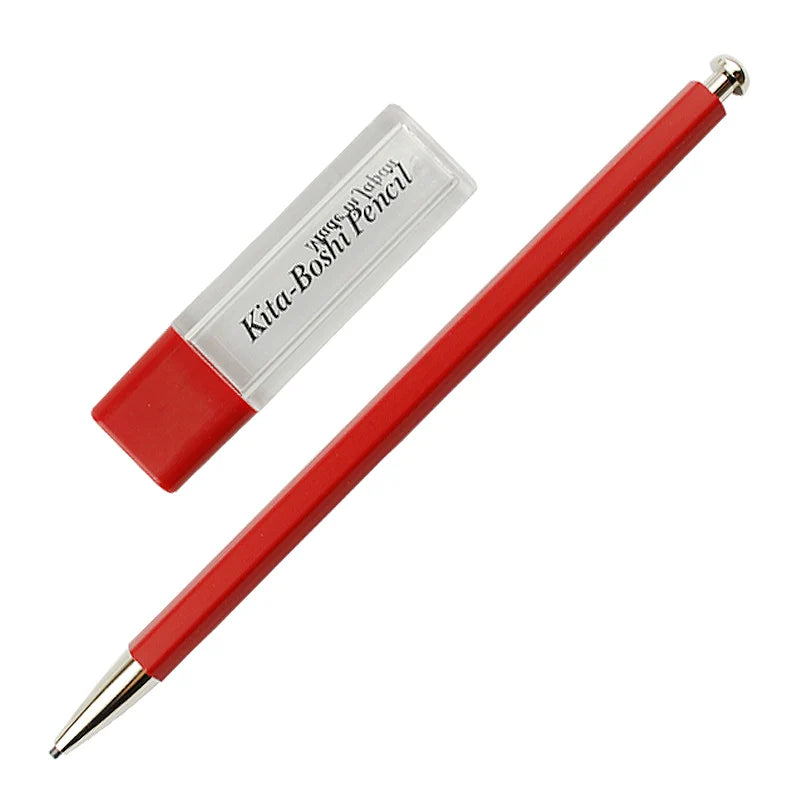 Kita-Boshi Pencil Otona No Enpitsu 2mm Mechanical Pencil with Sharpener Red