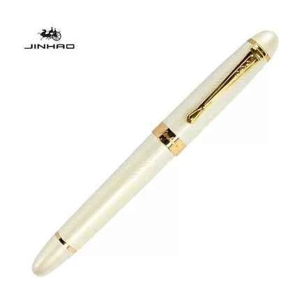 Jinhao X450 Fountain Pen Medium Nib Spiral White