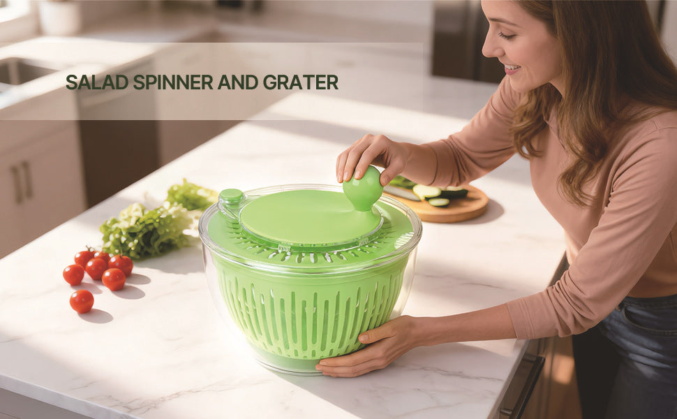 Multifunctional Salad Spinner & Vegetable Slicer