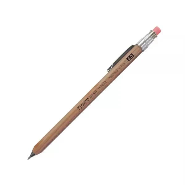 OHTO WN02 Wooden Pencil-Shaped Mechanical Pencil 0.5MM Light Brown
