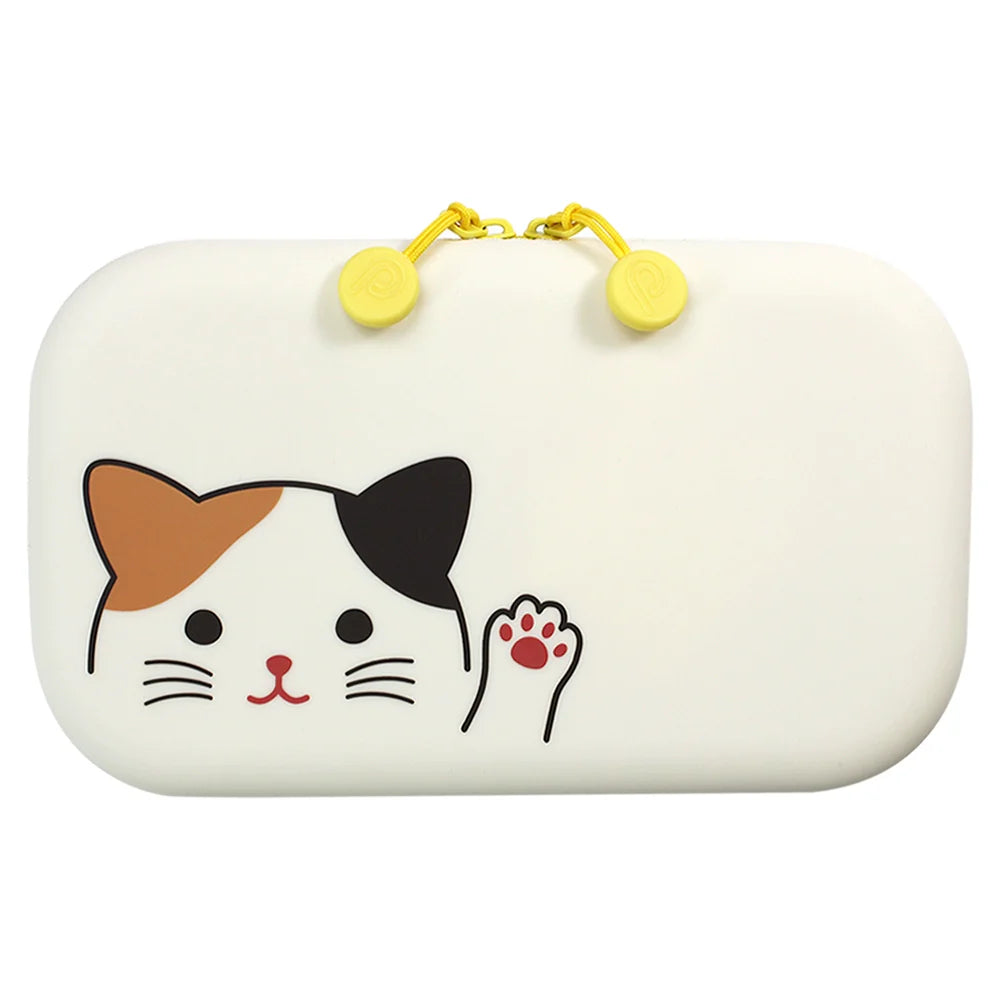 LIHITLAB PuniLabo Zipper Pen Pouch Silicone A-7716 Calico Cat