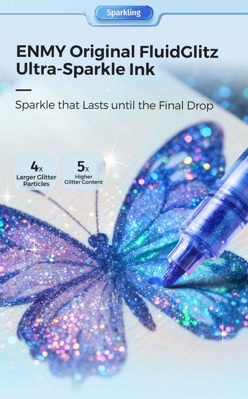 ENMY 12 Colors Outshiner Glitter Markers Pen