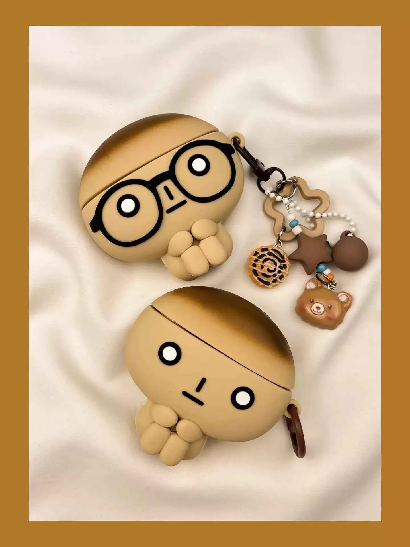 Japanese Kawaii Burnt Toast Character AirPods Case