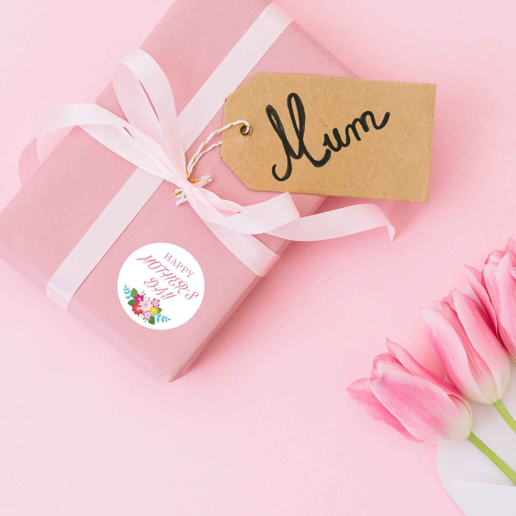 96pcs Mother‘s Day Stickers 2 inch Large Round Labels