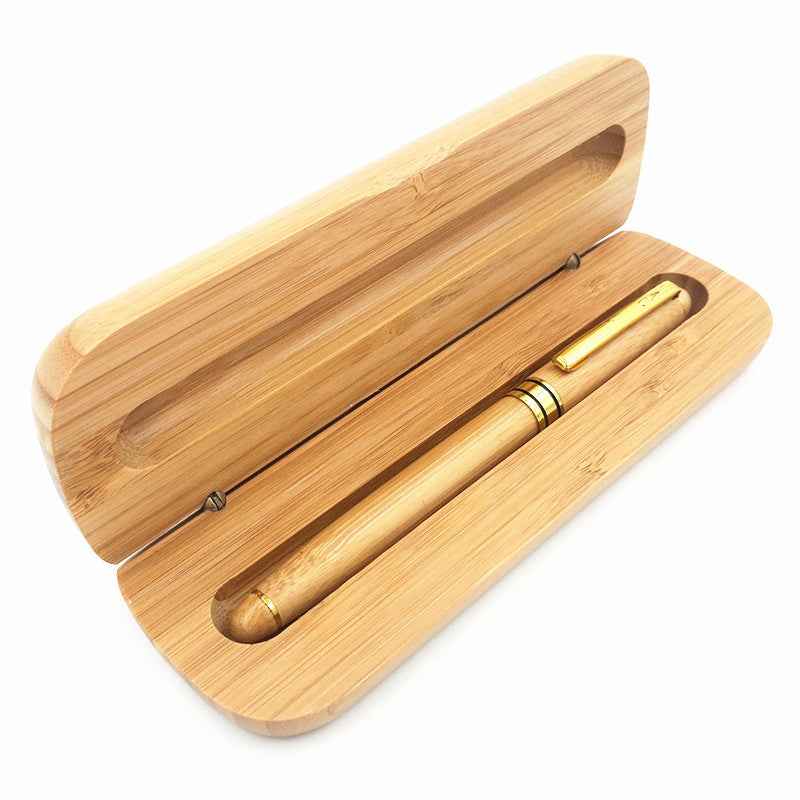 Bamboo Fountain Pen with Gift Pen Holder Case