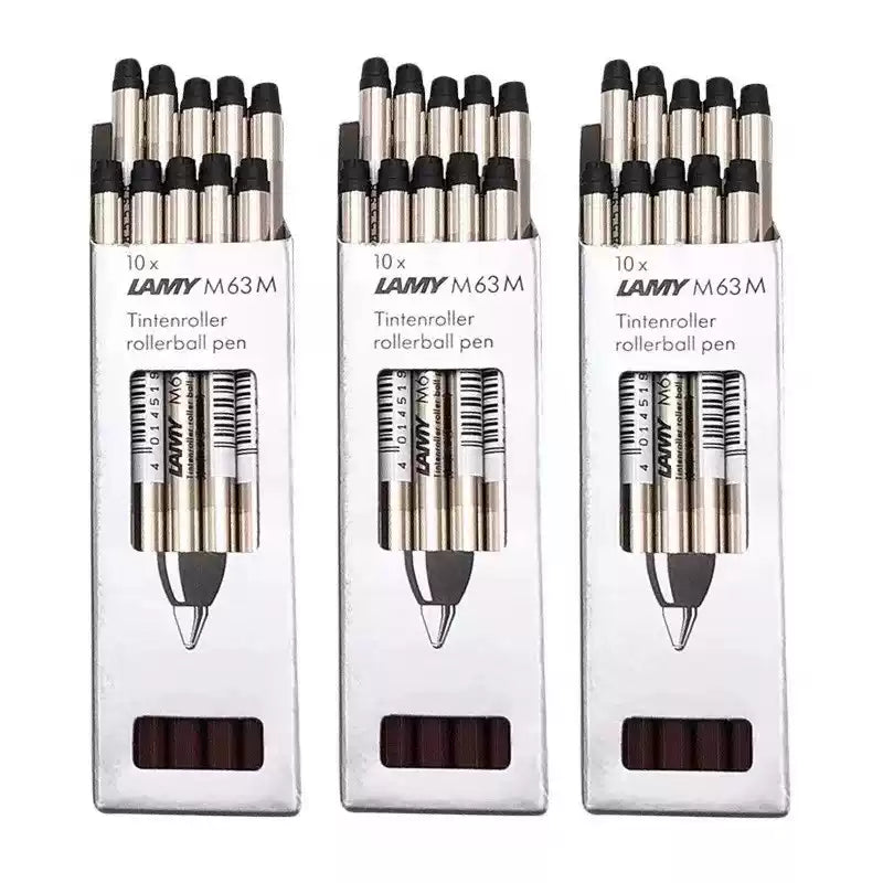 LAMY M63 Rollerball Pen Refill - Medium Point - Black/Blue - 10 Pack