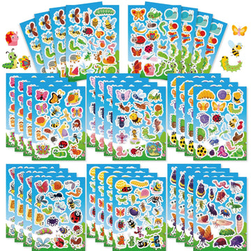 Make a Face Insect Bee Beetle DIY Stickers for Kids 24 Sheets