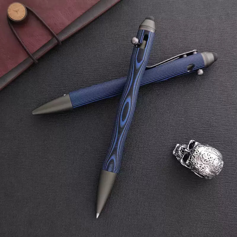 Blue Striped Aluminum EDC Tactical Stylus Pen