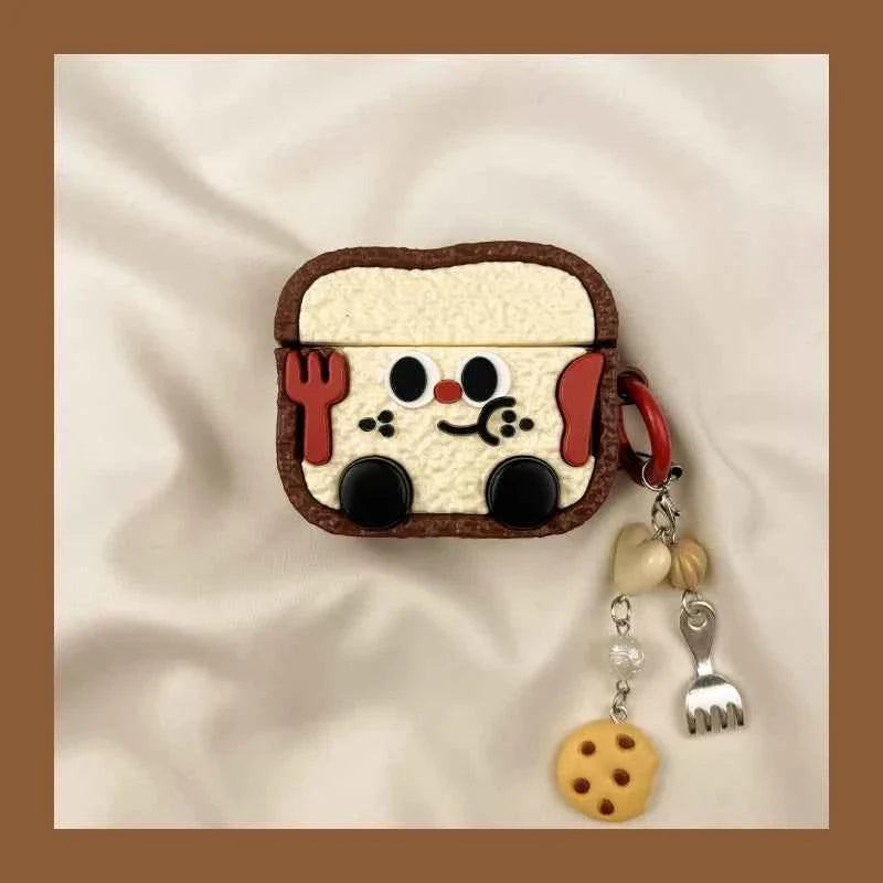 Chocolate Toast Emoji AirPods Case B