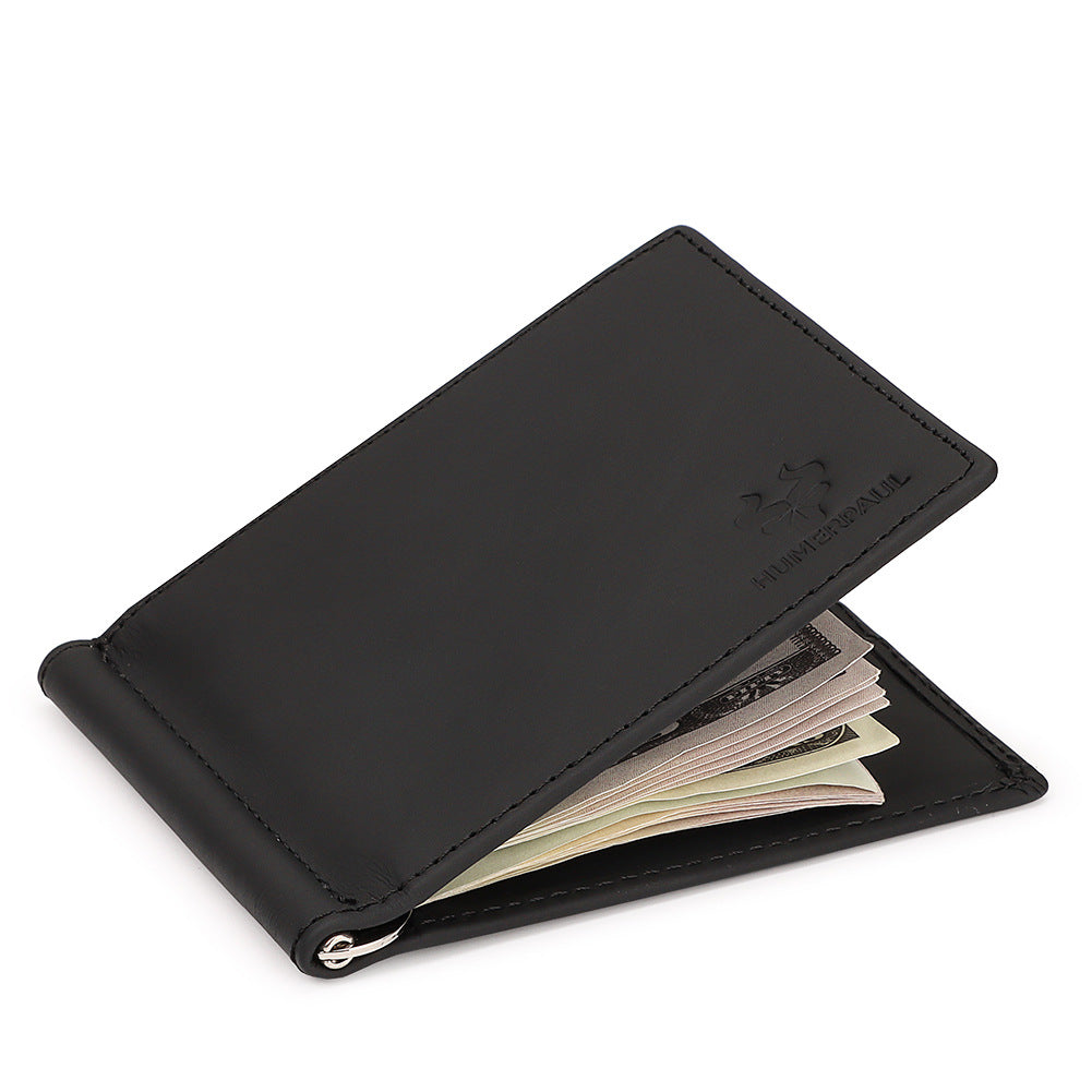 Men's Slim Genuine Leather Wallet Dark Brown