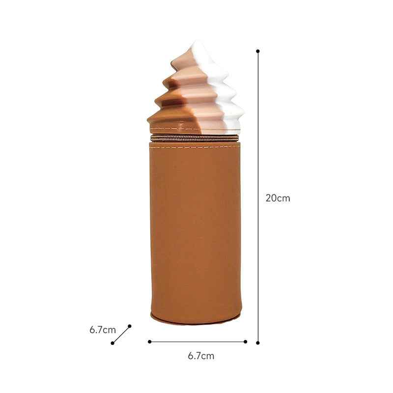 Eco-Friendly Silicone Ice Cream Pen Holder Brown