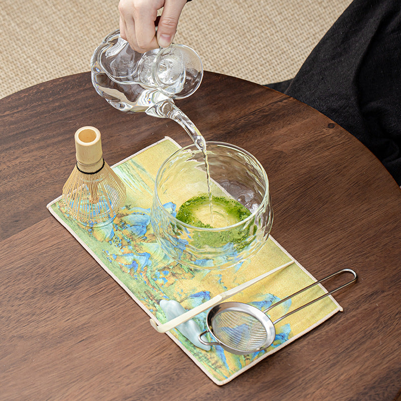 Japanese Glass Matcha Tool Set | 7-Piece Ceremonial Tea Kit
