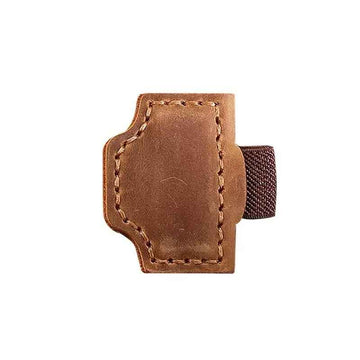 2PCS Magnetic Leather Bookmarks with Pen Holder Light Brown