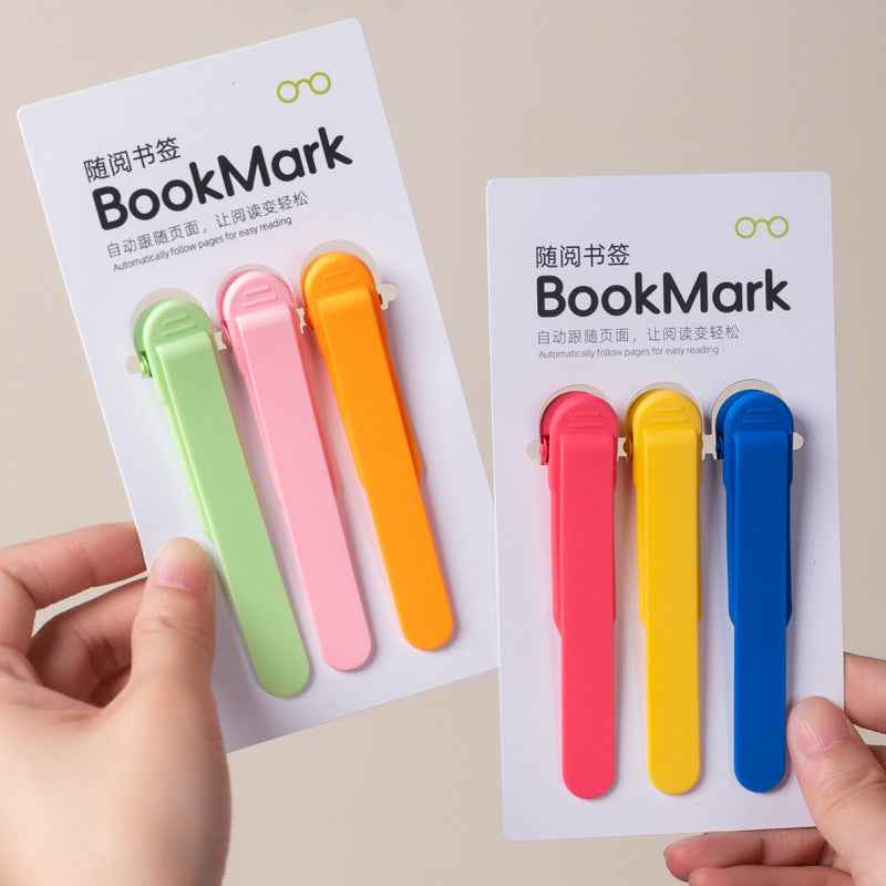 6pcs Automatic Silicone Bookmarks for Reading Women Men Book Lovers