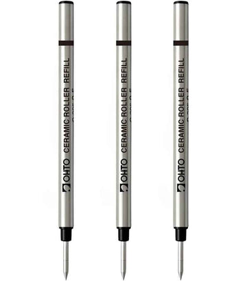 OHTO Ceramic Roller Water-Based Refills C-305,Black Ink,0.5mm,3-Pack