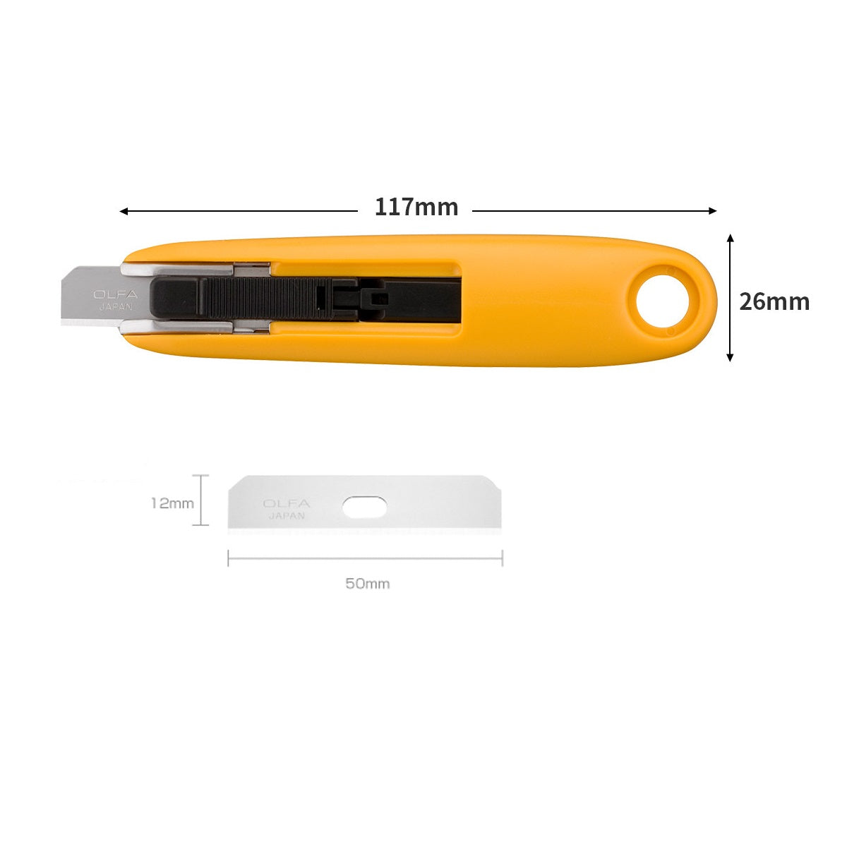 OLFA SK-7 Semi-Automatic Compact Self-Retracting Safety Knife