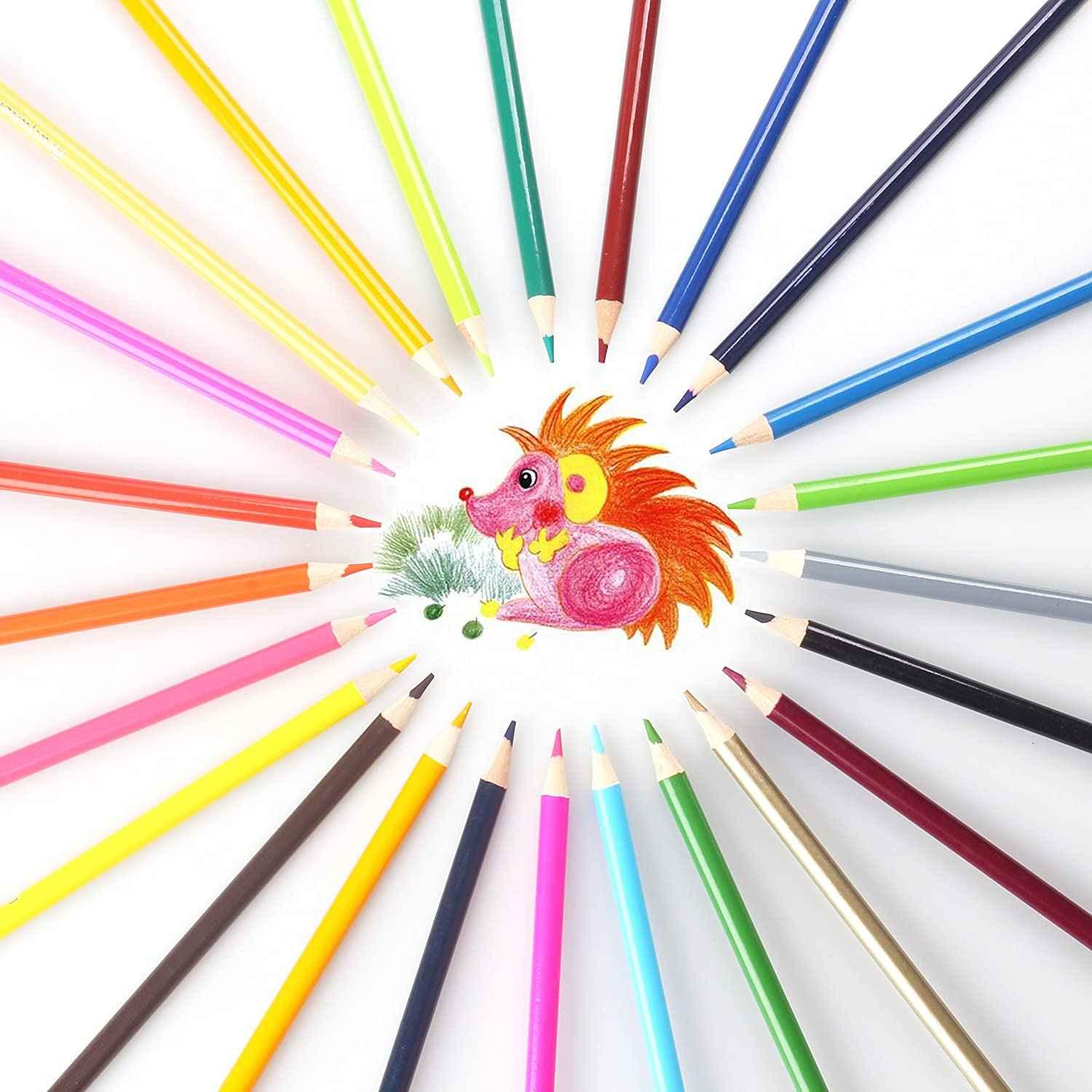 BRUTFUNER 120 PCS Oil Based Classic Colored Pencils Drawing Set