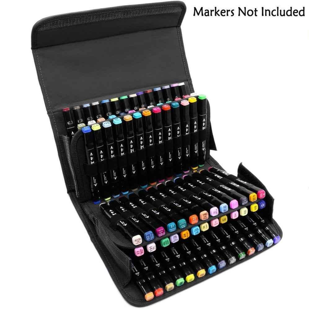 Markers Case Oxford Organizer Holder with 80 Slots