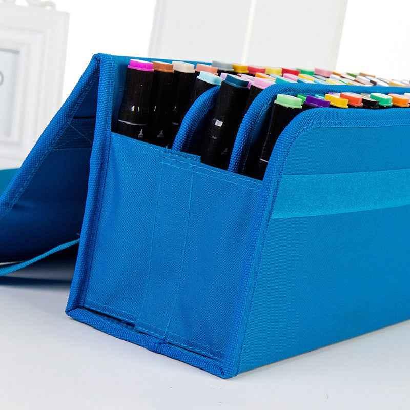 Markers Case Oxford Organizer Holder with 80 Slots
