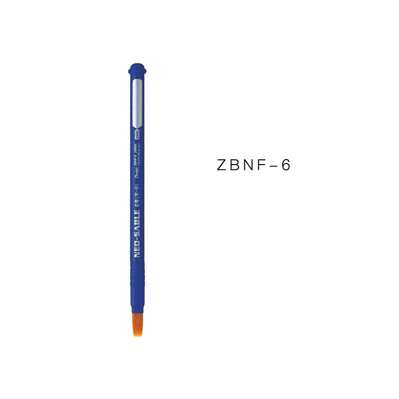 PENTEL NEO SABLE Synthetic Brushes ZBNR NO.6/14 Flat NO.6