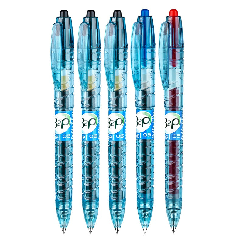 PILOT B2P - Bottle to Pen Retractable Rolling Ball Gel Pen 0.5mm 3 Balck + 1 Blue + 1 Red