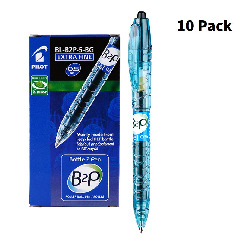 PILOT B2P - Bottle to Pen Retractable Rolling Ball Gel Pen 0.5mm 10 Black