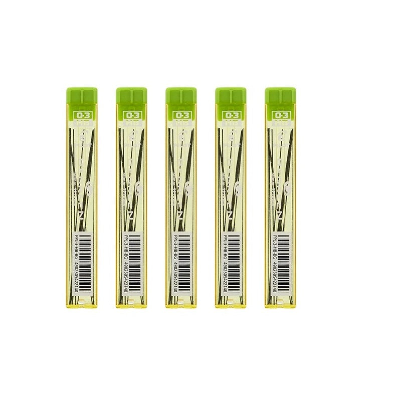 PILOT Begreen Pencil Refills,HB/2B Leads,0.3/0.5/0.7mm,5 Pack 0.3mm HB