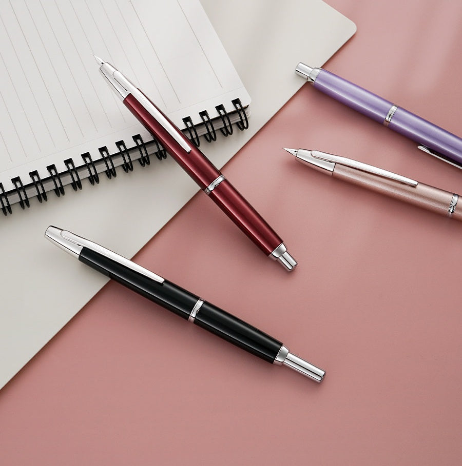Pilot Capless Decimo Fountain Pen | 18K Gold Nib | Retractable | Aluminum Barrel | CON-40 Converter Included
