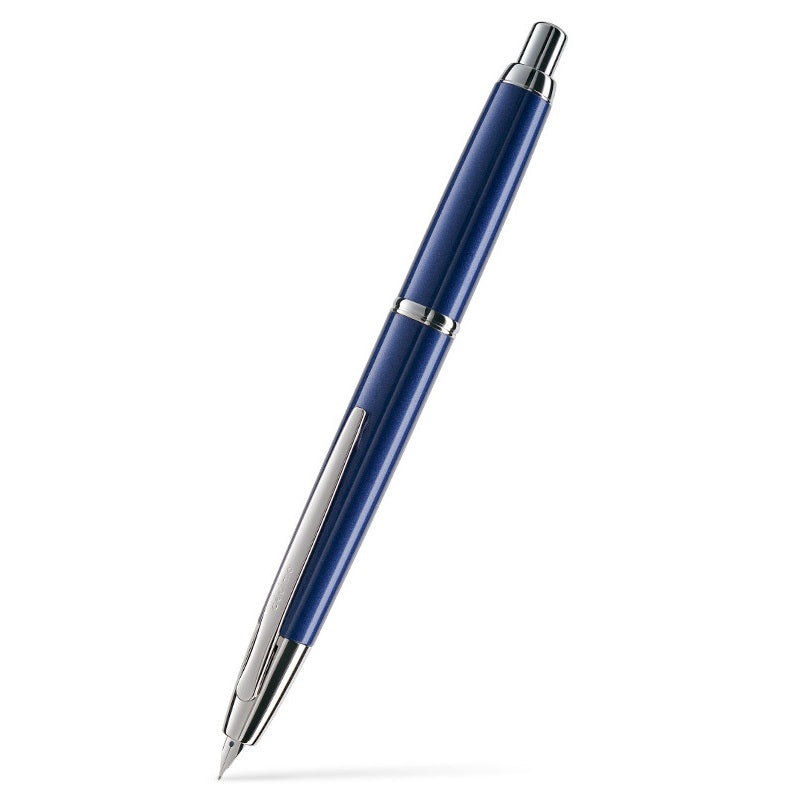 Pilot Capless Decimo Fountain Pen | 18K Gold Nib | Retractable | Aluminum Barrel | CON-40 Converter Included Dark Blue